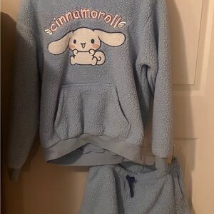 Sanrio Cinnamoroll Light Blue Fleece Pajama Set